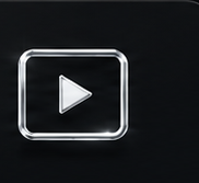 Ícone de vidro de play