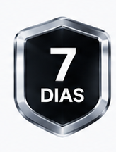Escudo prateado com 7 dias de garantia