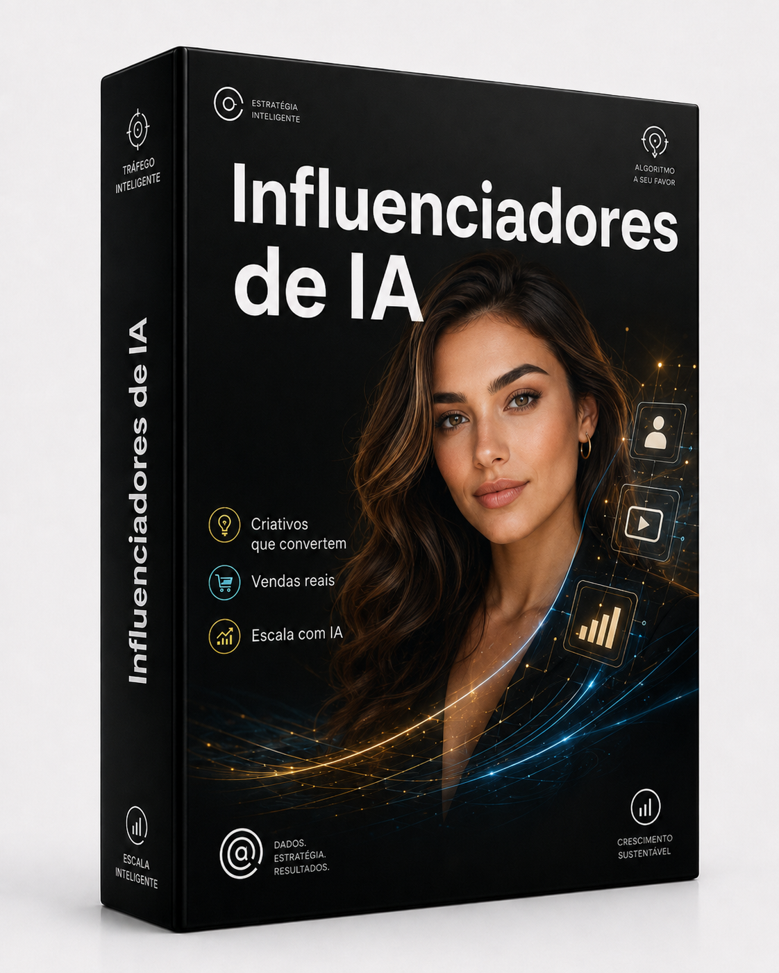 Box 3D do treinamento Influenciadores de IA